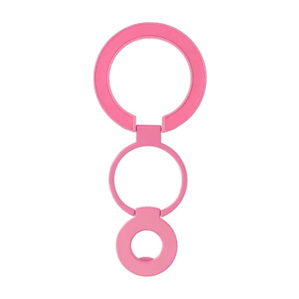 Foldable Double Magnetic Phone Ring Holder Dark Pink