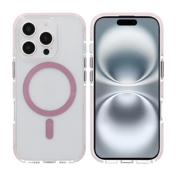 iPhone 16 Pro Max Mobile Case Magnet Double Protection - Pink