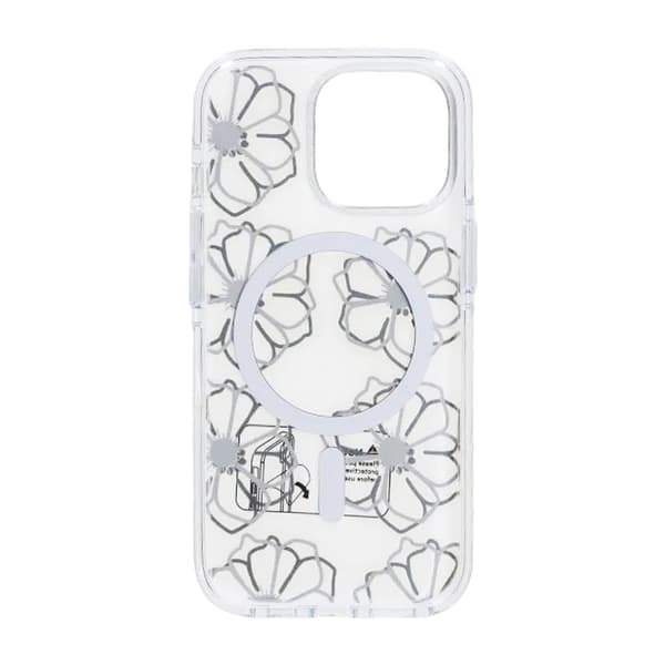 Mobilskal Magsafe till iPhone 15 Pro - Transparent med blommor