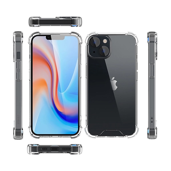 iPhone 14 Skal - Stöttåligt Transparent