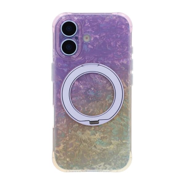 Ice Shell 360° Rotatable Magnetic Kickstand Phone Case - iPhone 17 Purple
