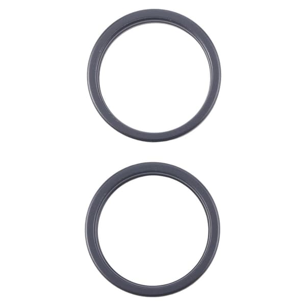 iPhone 16 Back camera lens outer protector hoop ring, 2-pack - Black