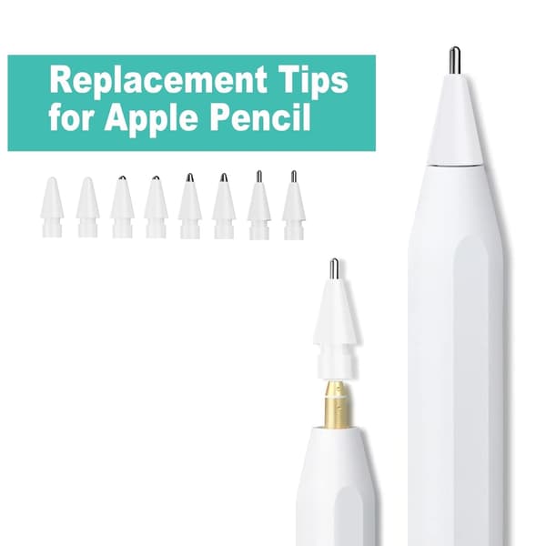 Apple Pencil 1/2 8-pack white 3.0 tips - Upgraded