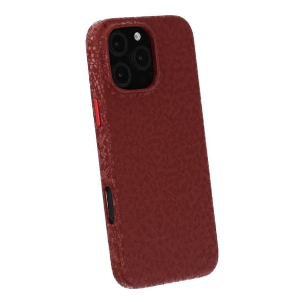 Crystal Grain Full Wrap Magnetic PU Leather Case For iPhone 16 Pro Max Red