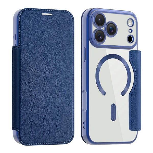 iPhone 17 Pro MagSafe RFID Blocking Wallet Cover – Blue