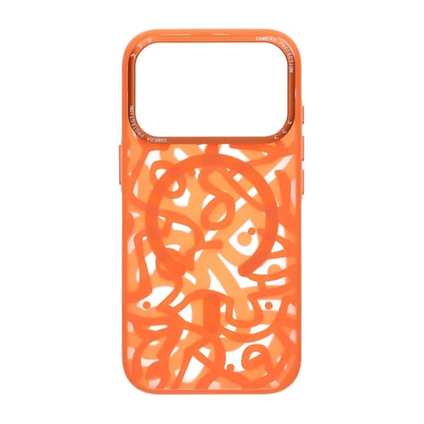 Mobilskal Magsafe med Graffiti för iPhone 17 Pro Max - Orange