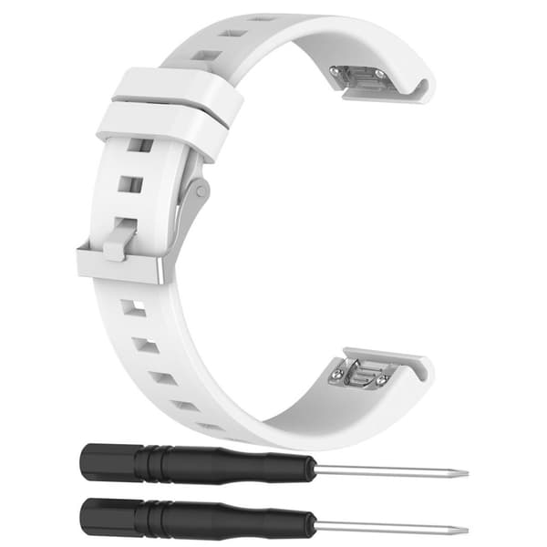 Garmin Fenix 5/Forerunner 935/Approach S60 etc. Silicone Watch Band - White