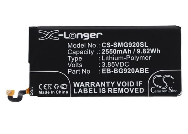 Battery for Sign Samsung Galaxy S6 Battery
