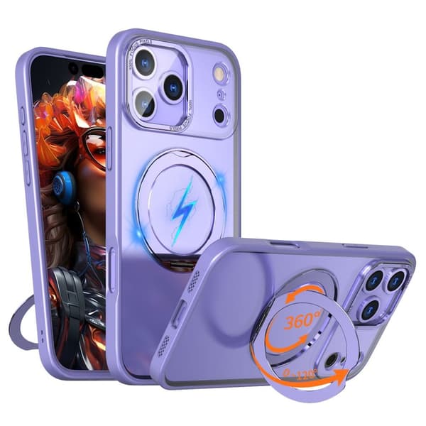 iPhone 18 Pro Max/17 Pro Max MagSafe Case with Kickstand - Purple