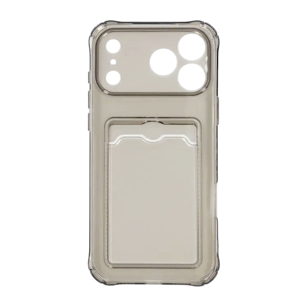Shockproof Phone Case with Card Holder for iPhone 17 Pro Max - Black