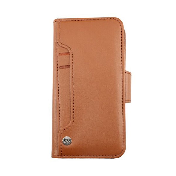 iPhone 13 Mini Plånboksfodral Extra Kortfack Rvelon - Guldbrun