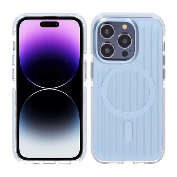 Patterned TPU Case for iPhone 14 Pro with MagSafe - Blue