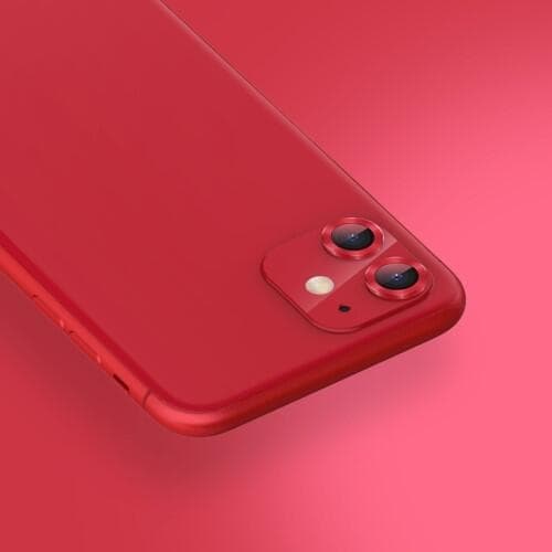 Baseus Alloy Linsskydd för iPhone 11 - Röd Svart