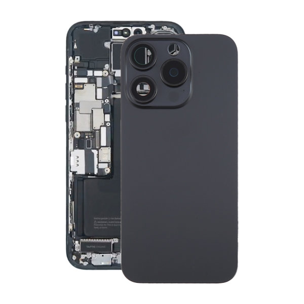 iPhone 15 Pro Back Glass with Magnet and Camera Lens - Black Titanium