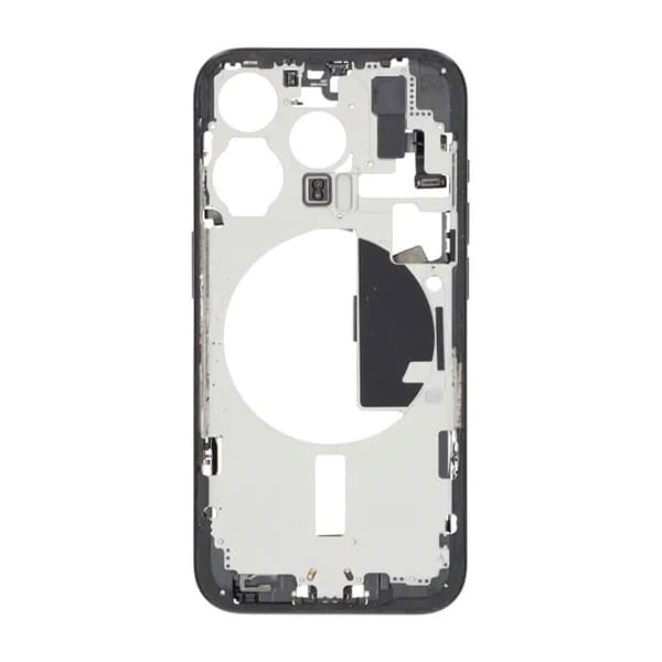 Middle frame with small parts for iPhone 15 Pro - Black Titanium OEM