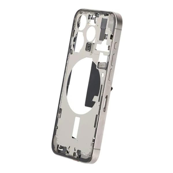 Middle Frame with Small Parts for iPhone 15 Pro - Natural Titanium OEM