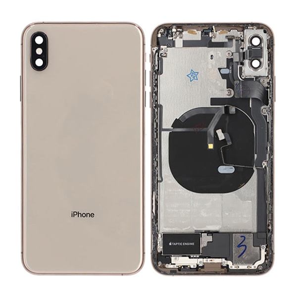 iPhone XS Max Baksida med Komplett Ram - Guld