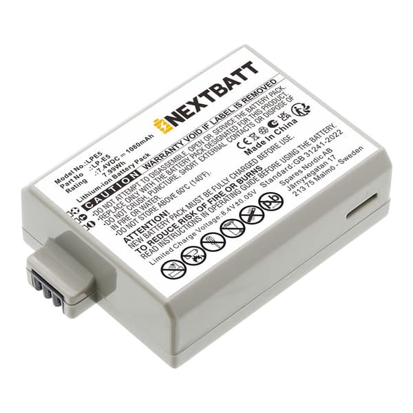 Battery for Cameron Sino Batteri-Canon LP-E5 EOS450D 500D 1000Detc.,7.4V 1500mAh