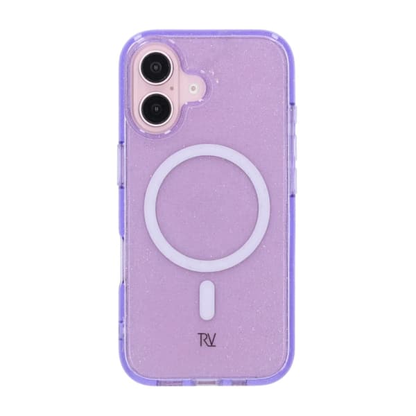iPhone 16 Rvelon TPU Mobile Case with MagSafe - Glitter Purple