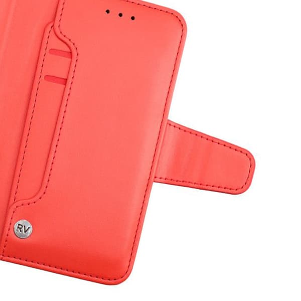 iPhone 13 Mini Plånboksfodral Extra Kortfack Rvelon - Röd