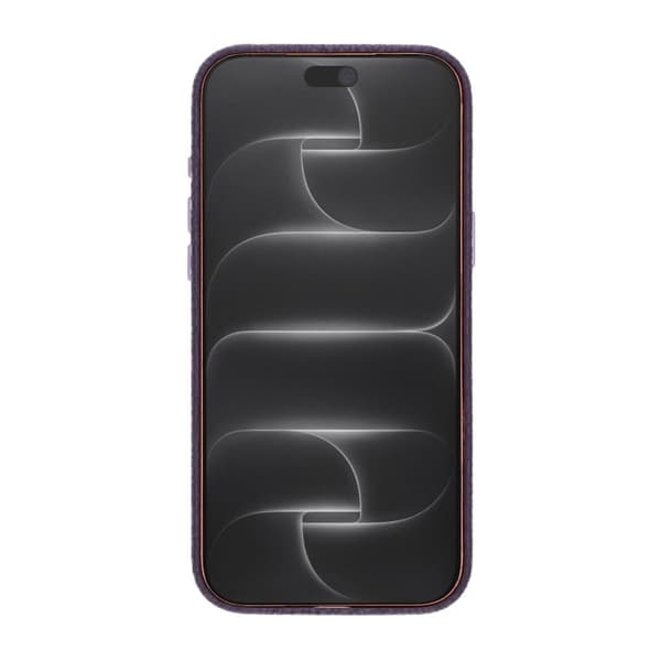 Crystal Grain Full Wrap Magnetic PU Leather Case For iPhone 17 Pro Max/18 Pro Max Purple