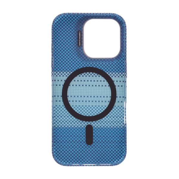 Magsafe Case and Stand for iPhone 16 Pro - Striped Blue