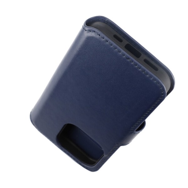 iPhone 15 Pro Plånboksfodral Läder Rvelon - Blå