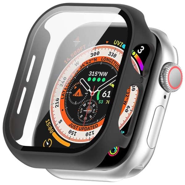 Apple Watch Series 11/10 42mm Case with Screen Protector – Black