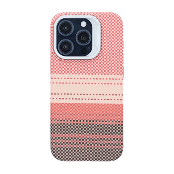 Magsafe Case and Stand for iPhone 15 Pro - Striped Orange