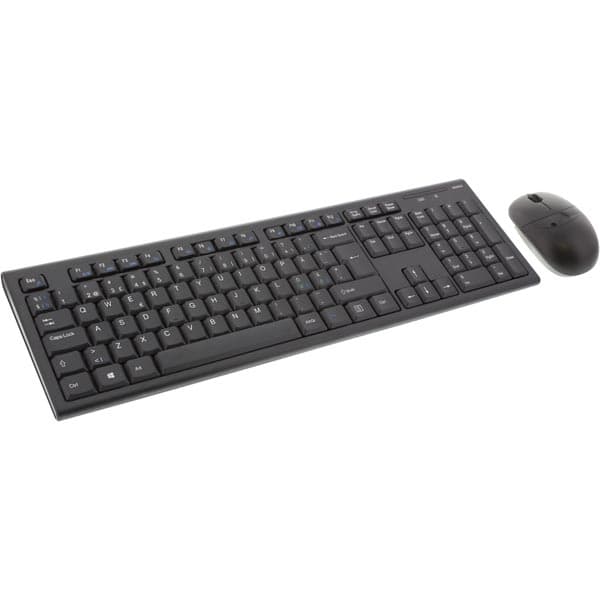 Deltaco wireless keyboard and mouse, Nordic layout - black