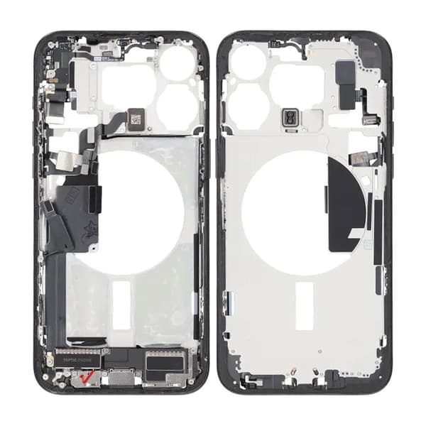 Middle frame with small parts for iPhone 15 Pro Max - Black Titanium OEM
