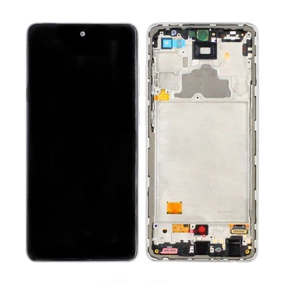 Samsung Galaxy A72 4G Skärm med LCD Display Original - Vit Svart