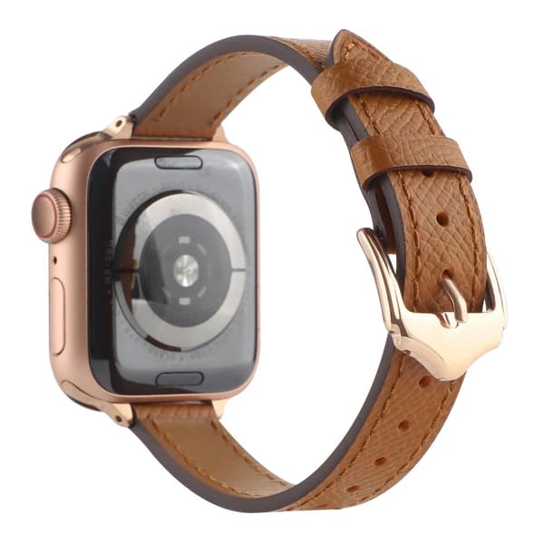 Apple Watch 38/40/41/42mm PU leather Thin Watch Strap - Brown