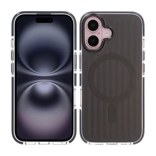 Patterned TPU Case for iPhone 16 with MagSafe - Black