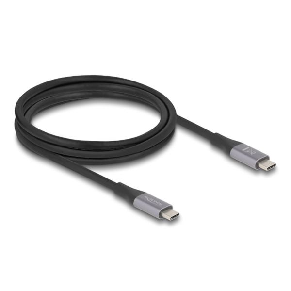 Delock USB-C Cable 240W PD, 40 Gbps Cable, 2m - Gray