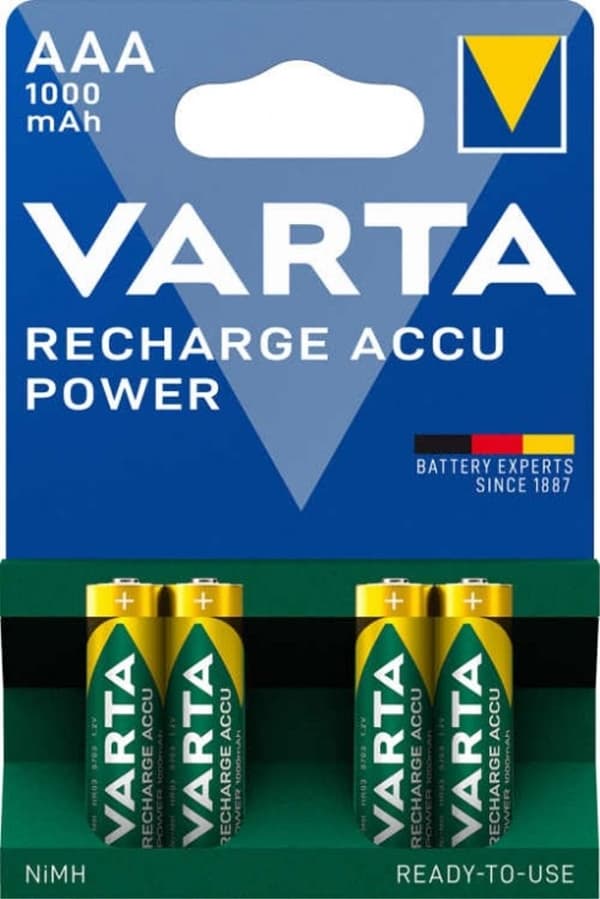VARTA Recharge Accu Power AAA battery 1000 mAh, 4-pack