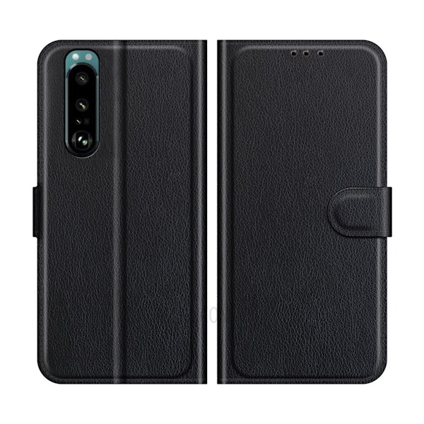 Sony Xperia 1 IV Plånboksfodral med Stativ - Svart