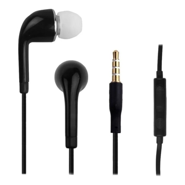 Stereo Headset In-Ear Hörlurar Till 3,5 mm Enheter - Svart