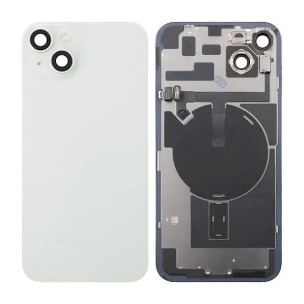 iPhone 14 Plus Baksida Glas med lins samt tejp - Vit