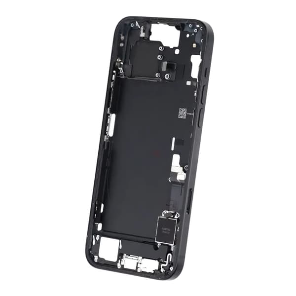 Mittenram med smådelar för iPhone 15 Plus - Svart OEM