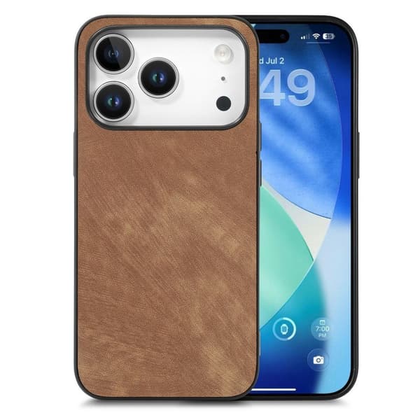 Case in PU-leather iPhone 18 Pro, iPhone 17 Pro - Brown