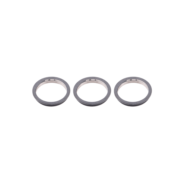 iPhone 12 Pro Linsskydd med Metallram - Grafit (3-pack)