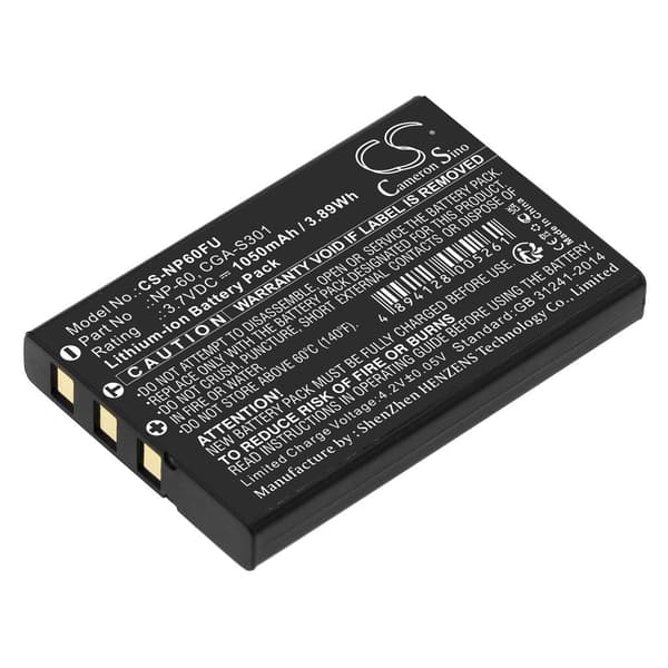 Battery for NP60FU for Panasonic, Kodak, HP et al.