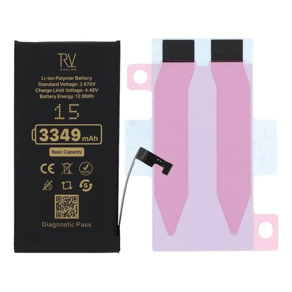 RV Battery iPhone 15 3349mAh Diagnostic Pass Original