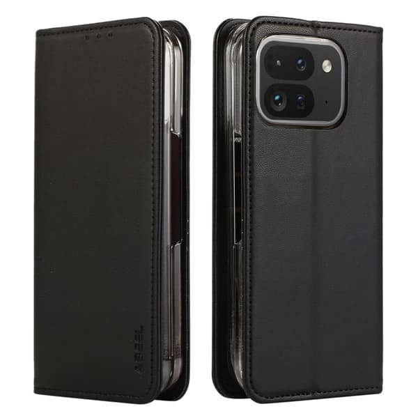 ABEEL Google Pixel 11 Pro Fold Wallet Cover with Stand - Black