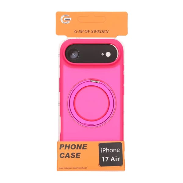 Mobile Case Rotating Magnet Stand for iPhone 17 Air - Red