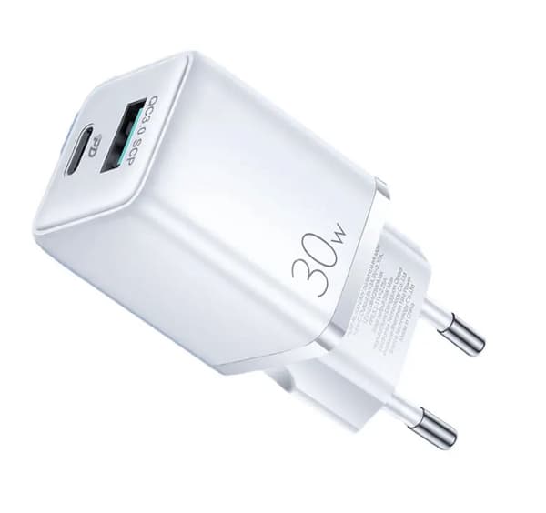 SiGN Mini Fast Charger USB & USB-C, PD & Q.C3.0, 30W - White
