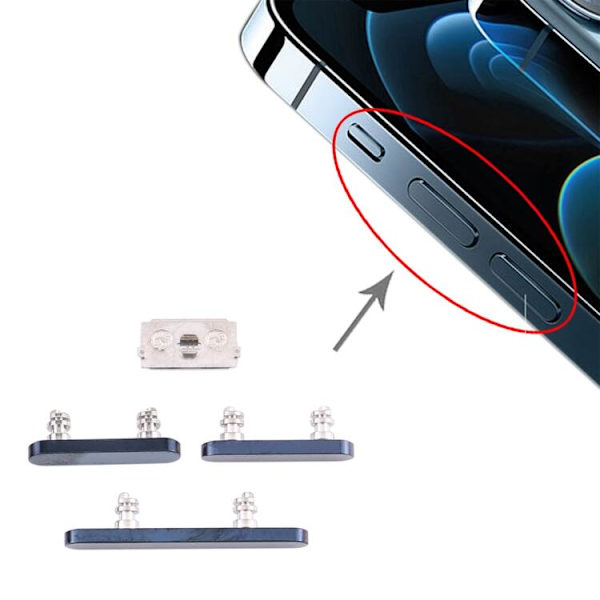Original iPhone 12 Pro Max Sidoknappar - Blå