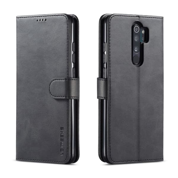 LC.IMEEKE Wallet Cover for Xiaomi Redmi Note 8 Pro - Black