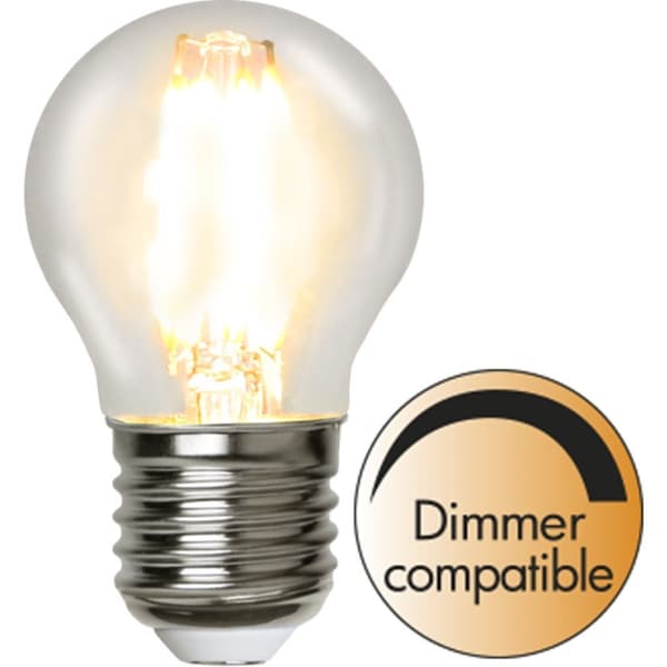LED bulb E27 G45 clear dimmable 4.2W 2700K 470 lumens